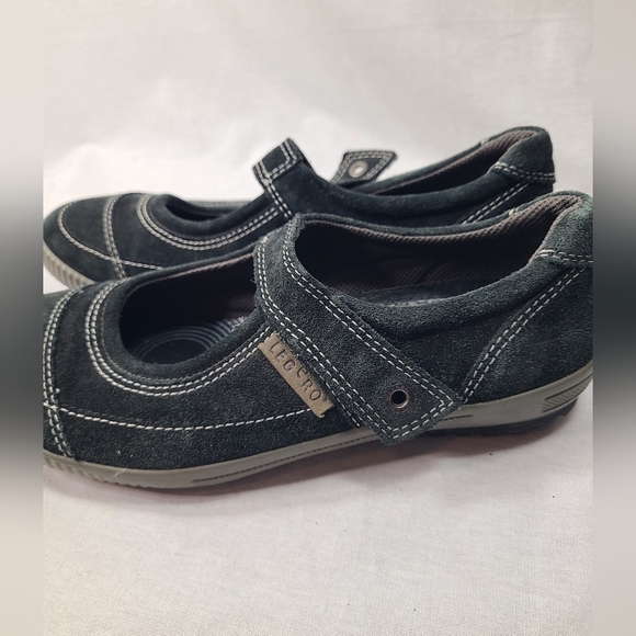Legero Ladies Black Suede Mary Jane velcro comfort shoes UK SIZE 6/ US 8 - Picture 5 of 7